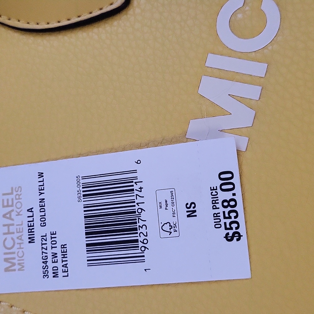 Michael Kors Yellow Tote Bag - Picture 2 of 8